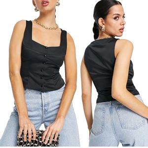 Front Button Corset Top